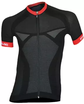 Веломайка короткий рукав Biemme SEAMLESS черный/красный, A12I2072M, 2018 (Размер: M/L)
