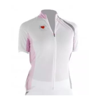 Веломайка короткий рукав Biemme STRIPS LADY, белый/красный, 2018, A12D2022L