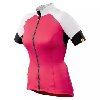 Веломайка короткий рукав MAVIC ATHENA, женская, Вишнево-белый, 327887