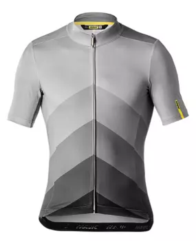 Веломайка короткий рукав MAVIC COSMIC GRADIANT, серый, 401817, 2018