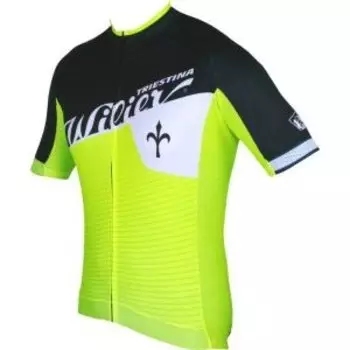 Веломайка короткий рукав Wilier FLASH YELLOW, +15+30, Жёлтый fluo/черный, WL144