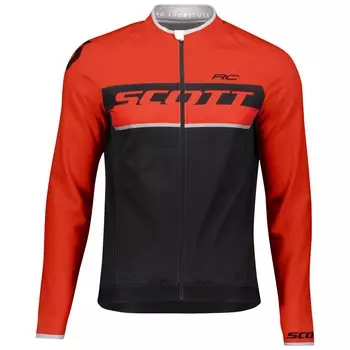 Веломайка (теплая) SCOTT RC AS WP, длинный рукав, black/fiery red, 2019, 267531-3176