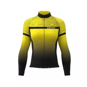 Веломайка женская длинный рукав Biemme SELLA AC21, желто-черный 2020 (Размер: M)