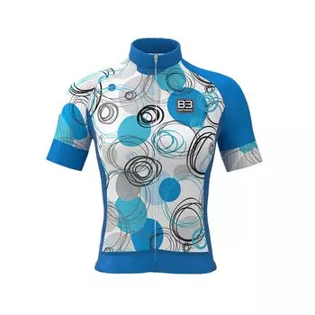 Веломайка женская короткий рукав Biemme SIERRA NEVADA, голубо-белый 2020, A12L2122L (Размер: S)