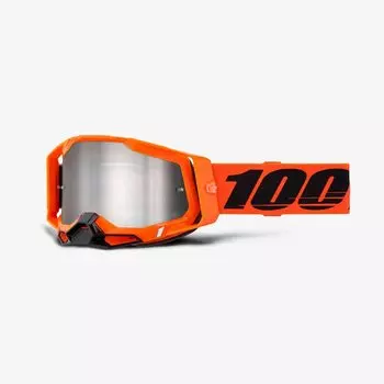 Веломаска 100% Racecraft 2 Neon Orange / Clear, 50009-00036