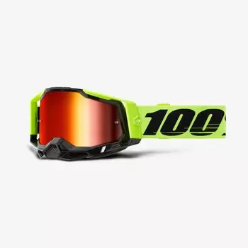 Веломаска 100% Racecraft 2 Neon Yellow / Clear, 50009-00036