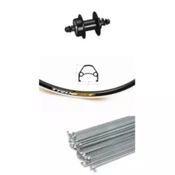 Колесо велосипедное TRIX, 26", переднее, обод алюминий двойной, втулка сталь, под дисковый тормоз, D23-26-black-13560