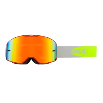 Веломаска O'Neal B-20 Goggle PLAIN, red/neon yellow - radium red, 6033-219