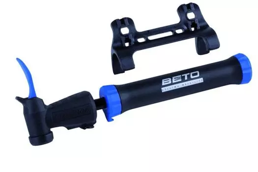 Велонасос BETO, пластик, двойного действия, универсальная головка с иглой для мяча, черно-синий, 5-470226