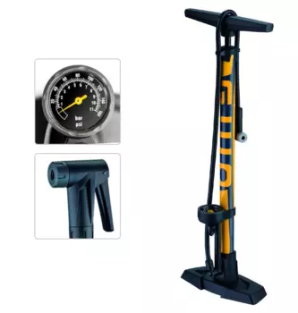 Велонасос GIYO, напольный, с манометром, сталь, 11 BAR, 160 PSI, NXX21873