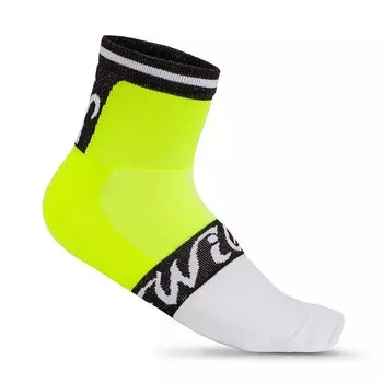 Велоноски Castelli Wilier FLASH, 9 см, жёлтый fluo/черный, 2017 (Размер: S/M)