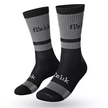 Велоноски FIZI:K, серый/чёрный, FZKSOCKSOF (Размер: М, Цвет: Серый/чёрный)