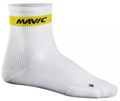 Велоноски Mavic COSMIC Mid Sock, белый, 380808, 2019