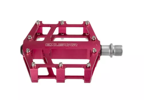 Велопедали BMX Exustar, фрезерованые, алюминий, розовые, 311349