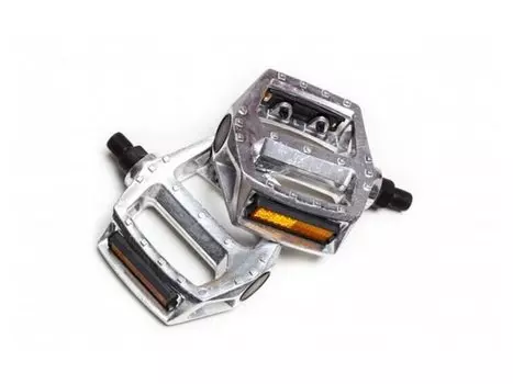 Велопедали Heng Feng BMX алюминиевые, для 20”-28”, ось 9/16 дюйма, 108х115, серебристые, пара, HF-832