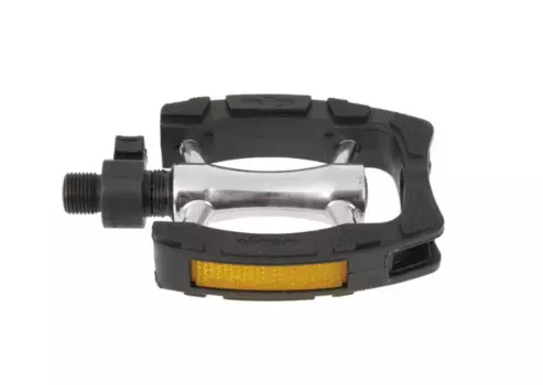 Велопедали Wellgo, алюминий, с отражателями, черные, 311834