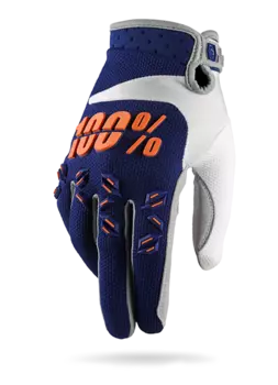 Велоперчатки 100% Airmatic Glove, сине-оранжевый, 2017