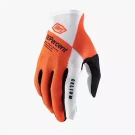 Велоперчатки 100% Celium Glove, Fluo Orange/White, 2021