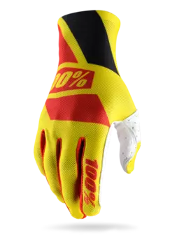Велоперчатки 100% Celium Glove, желто-красный, 2017