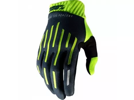 Велоперчатки 100% Ridefit Glove Fluo Yellow/Charcoal 2019