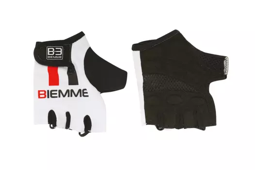 Велоперчатки Biemme Straps, бело-красные, 2019