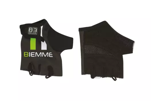 Велоперчатки Biemme Straps, черно-зеленые, 2019