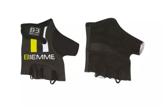 Велоперчатки Biemme Straps, черно-желтые, 2019