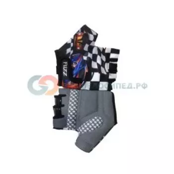 Велоперчатки детские FUZZ RACE CARS, бело-черный, 08-202061