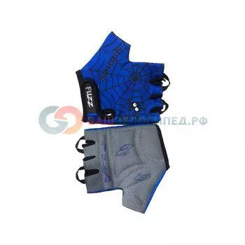 Велоперчатки детские FUZZ SPIDER, сине-черный, 08-202027 (Размер: 10/XL (для 8-10 лет))