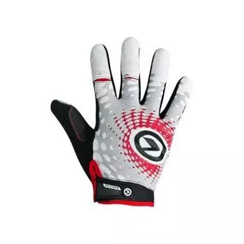 Велоперчатки детские KELLYS IMPACT LONG Lycra, белый/серый/красный
