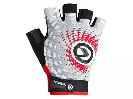 Велоперчатки детские KELLYS IMPACT SHORT Lycra, белый/серый/красный (Размер: L)