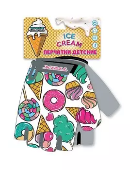 Велоперчатки детские TRIX, Ice Cream, гелевые вставки, лайкра/искусственная замша, антискользящие, GL-TX-ICECREAM (5XS )