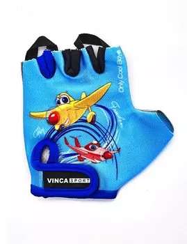 Велоперчатки детские Vinca Sport VG 935 child plane blue