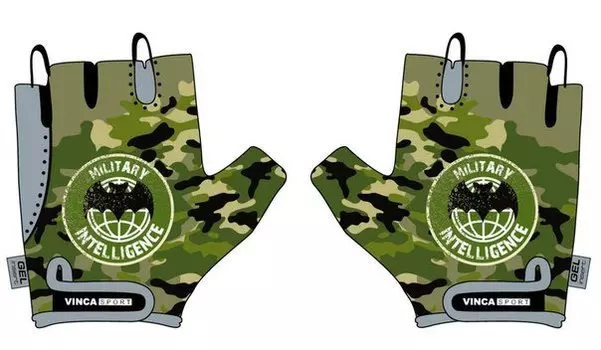 Велоперчатки детские Vinca Sport, зеленые, VG 951 Military (Размер: 5XS)