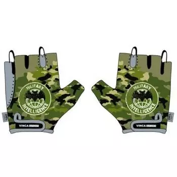 Велоперчатки детские Vinca Sport, зеленые, VG 951 Military