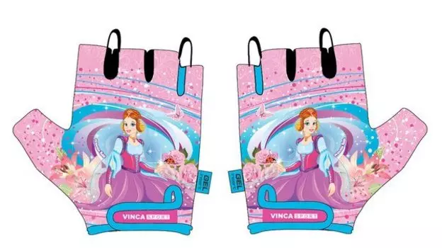 Велоперчатки детские Vinca Sport VG 952 Princess Kate, розовые (Размер: 3XS)