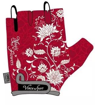 Велоперчатки детские Vinca Sport VG 959 magic flowers, красные (Размер: 5XS)