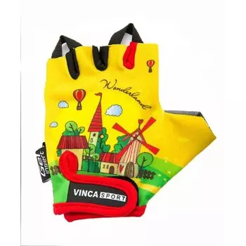 Велоперчатки детские Vinca sport, желтые, VG 942 child travel (Размер: 7XS)