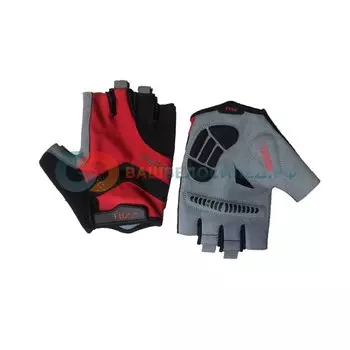 Велоперчатки FUZZ RACE PRO, с петельками, черно-красный, 08-202251 (Размер: M)