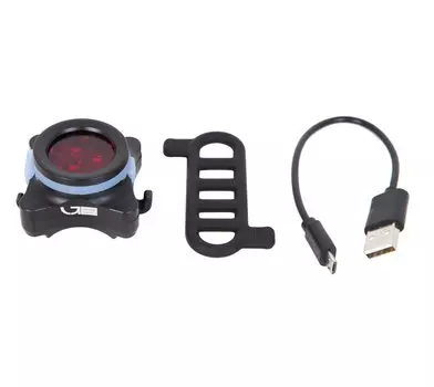 Мигалка задняя на велосипед Green Cycle GLT-022, 150 люмен, USB