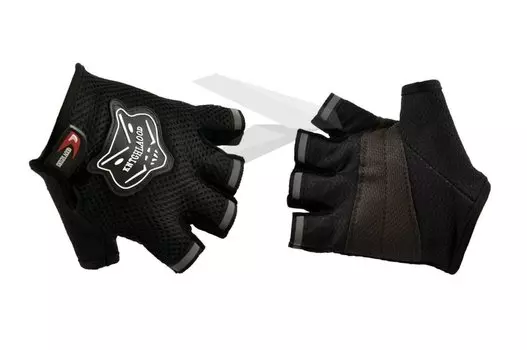 Велоперчатки KNIGHTOOD, короткие пальцы, черный, P-874