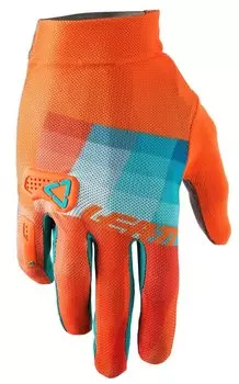 Велоперчатки Leatt DBX 2.0 X-Flow Glove, оранжево-синие, 2018