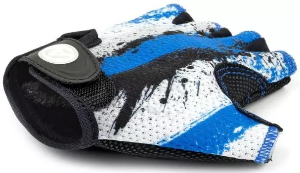 Велоперчатки подростковые AUTHOR X6, сине-белые (Размер: S)