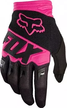 Велоперчатки подростковые Fox Dirtpaw Race Youth Glove, черно-розовые, 2018