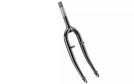 Вилка велосипедная 28", сталь, резьбовая, жесткая, черный, 1"х 164 мм, ST (110188)