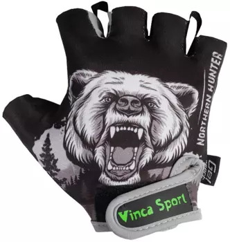 Велоперчатки подростковые Vinca Sport, черные, VG 957 Nothern Hunte (Размер: XXL)