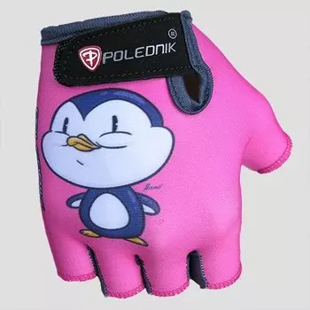 Велоперчатки Polednik BABY, детские, розовые пингвин, POL_Baby_3_PINPNK (Размер: 4 )