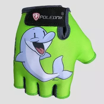 Велоперчатки Polednik BABY, детские, зеленые дельфин, POL_Baby_3_DOLGRN (Размер: 3 )