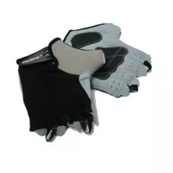 Велоперчатки Polednik COMFORT, эластичный верх, замшевая ладонь с гелем, черный