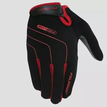Велоперчатки Polednik Lines, ладонь искусственная кожа, красный (Размер: M )